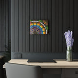 Emerald Arrows Mandala - Acrylic Block