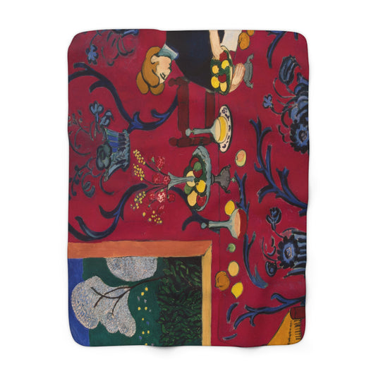 Matisse, Henri - The Dessert Harmony in Red (1908) - Sherpa Fleece Blanket