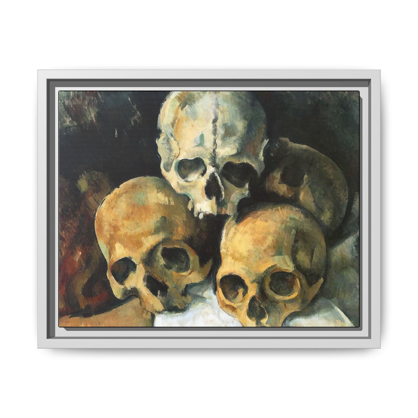 Cézanne, Paul - Pyramid of Skulls (1901) - Matte Canvas, Framed