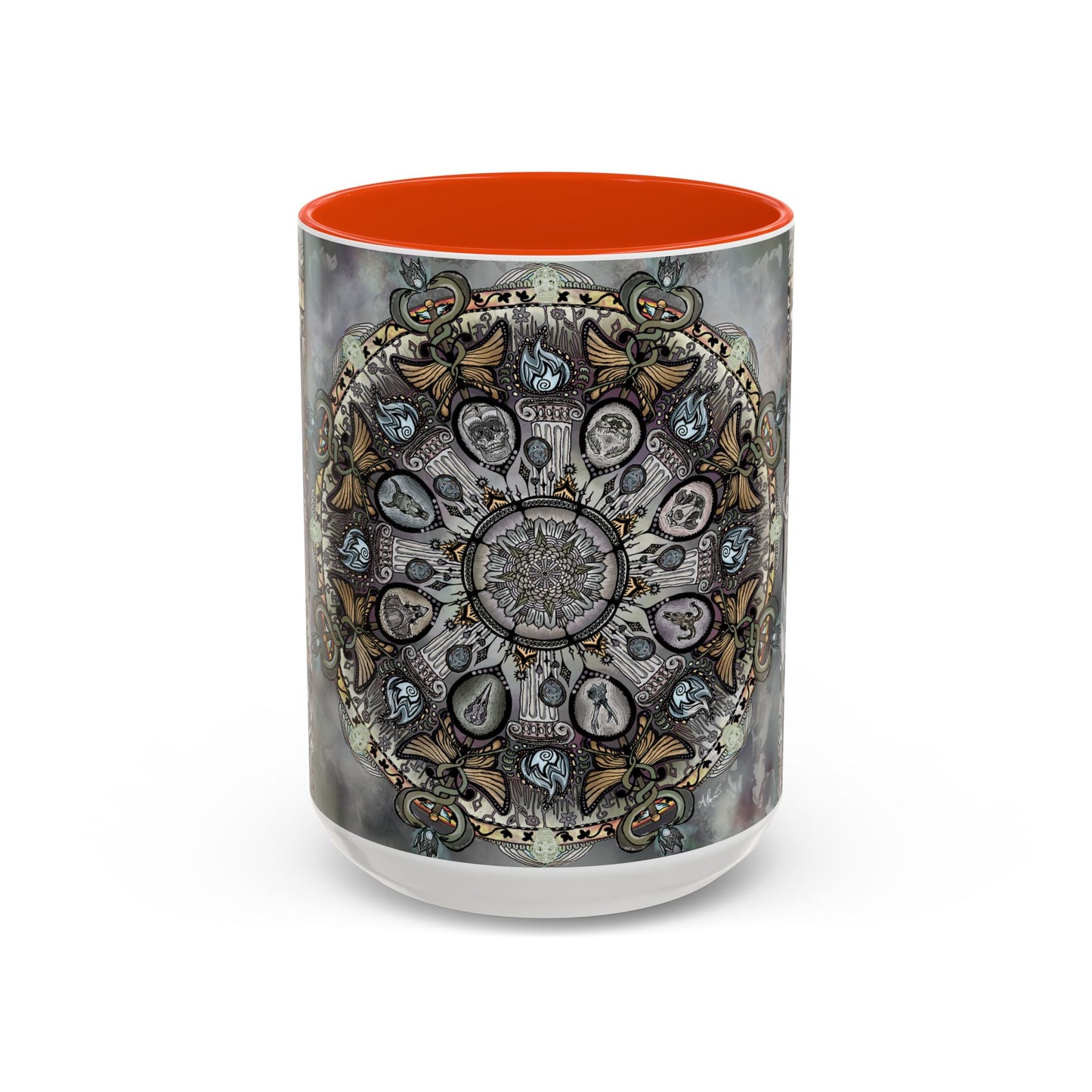 Pacio, Adam - Memento Mori Mandala - Colorful Accent Mugs