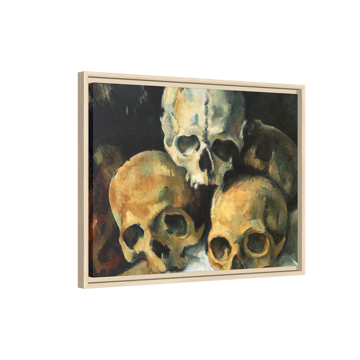 Cézanne, Paul - Pyramid of Skulls (1901) - Matte Canvas, Framed