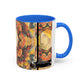 Filiger, Charles - Woman’s Head with Closed Eyes (1893) - Colorful Accent Mugs