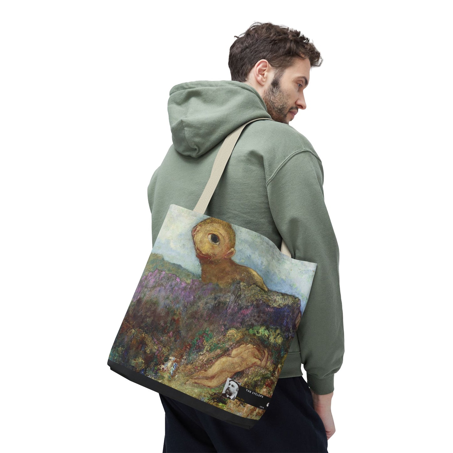 Redon, Odilon - The Cyclops (1914) - Tote Bag