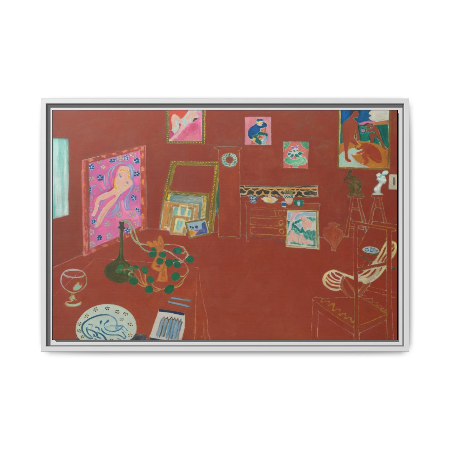Matisse, Henri - The Red Studio (1911) - Matte Canvas, Framed