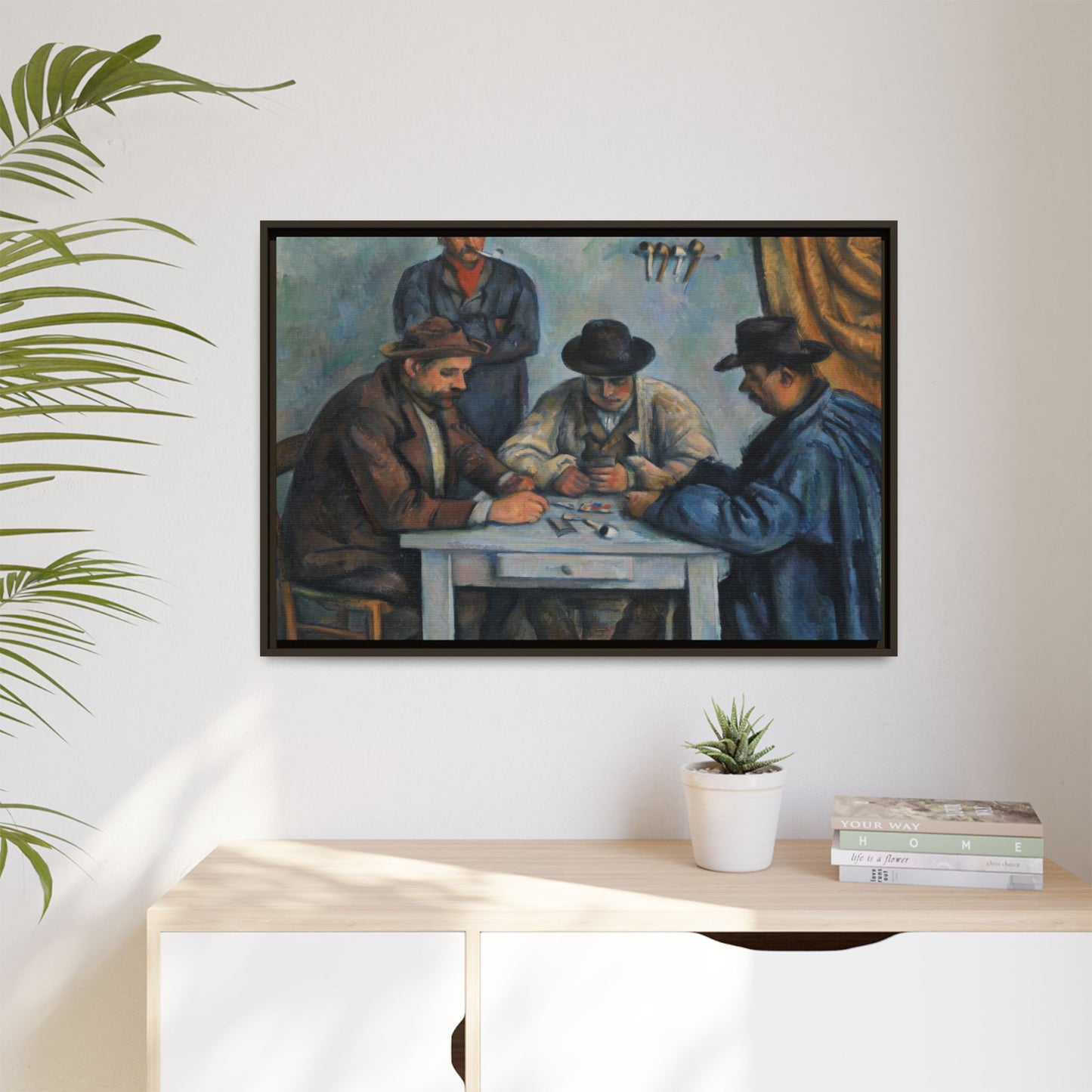 Cézanne, Paul - The Card Players (1892) - Matte Canvas, Framed