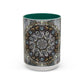 Pacio, Adam - Memento Mori Mandala - Colorful Accent Mugs