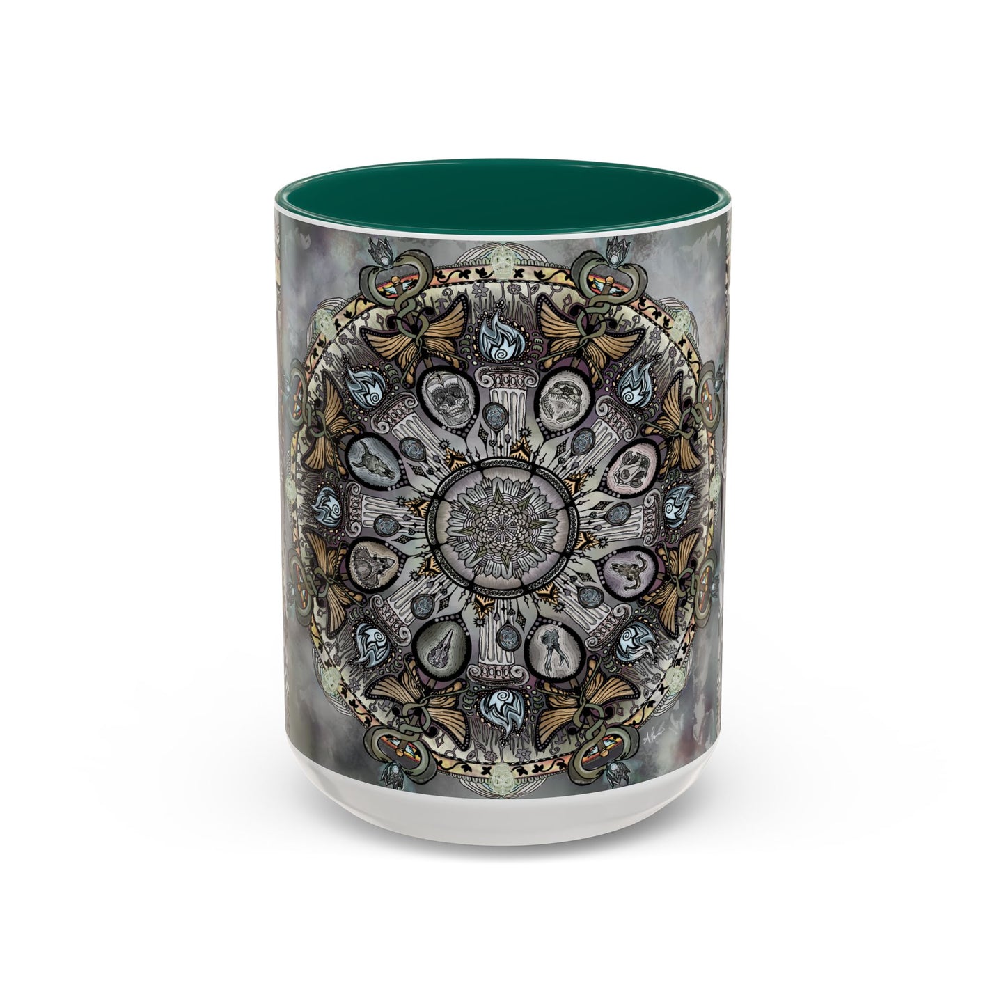 Pacio, Adam - Memento Mori Mandala - Colorful Accent Mugs