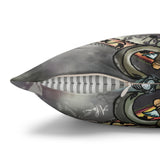 Memento Mori Mandala - Suede Square Pillowcase