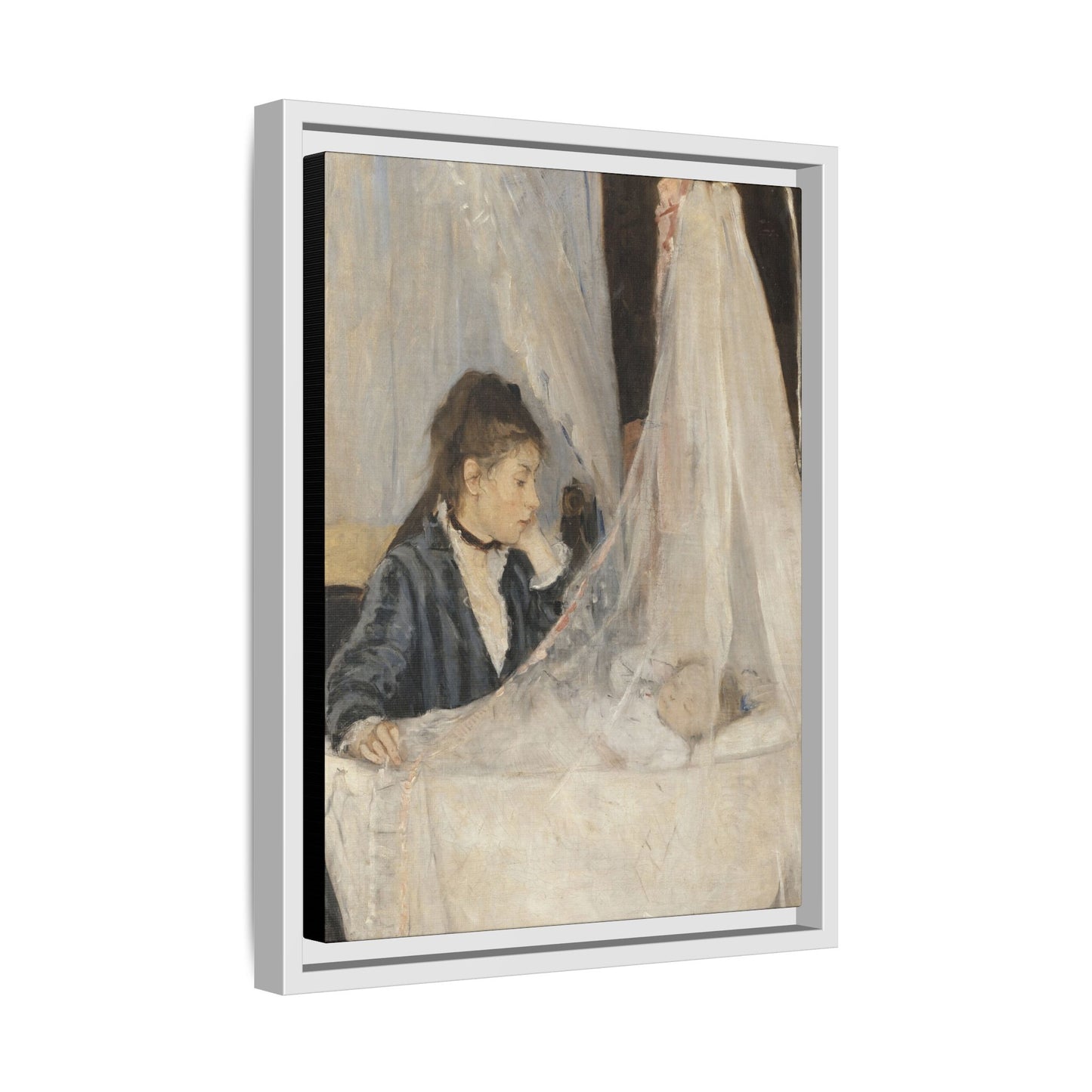 Morisot, Berthe - The Cradle (1872) - Matte Canvas, Framed