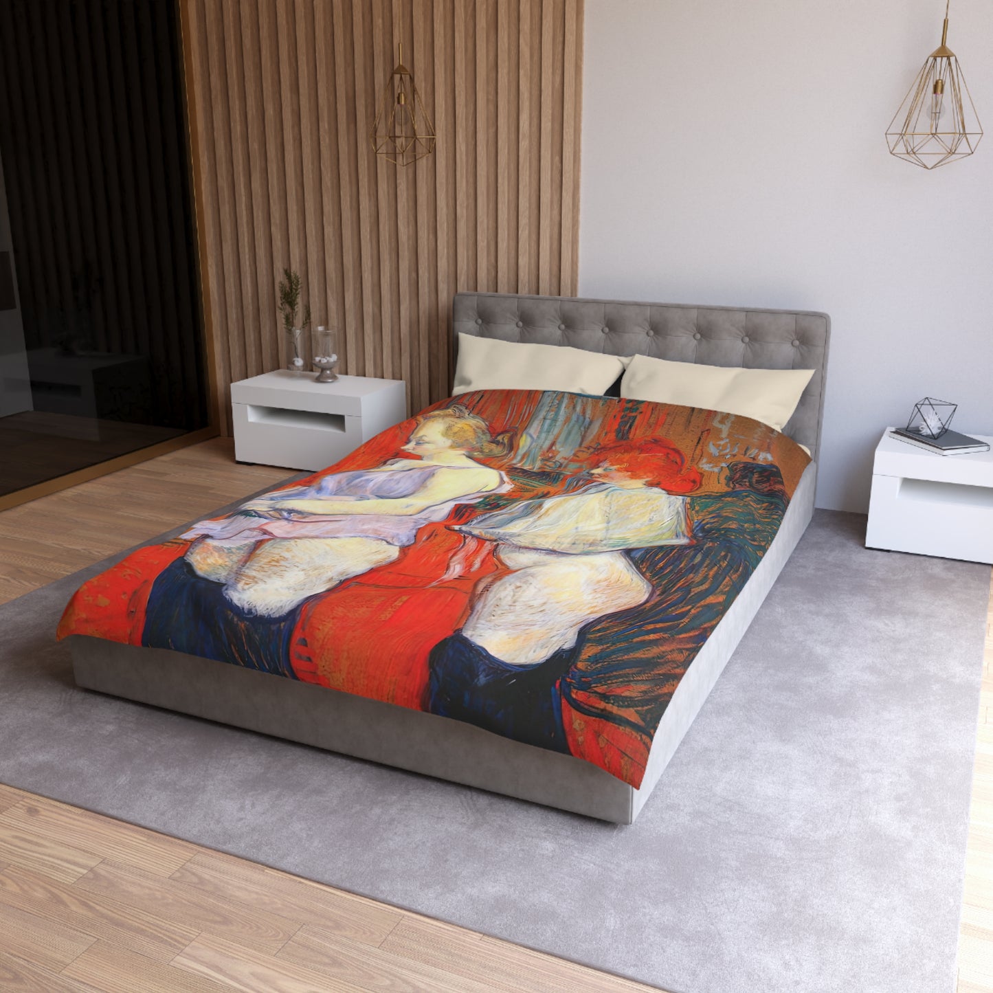 Toulouse-Lautrec, Henri - The Medical Inspection (1894) - Microfiber Duvet Cover