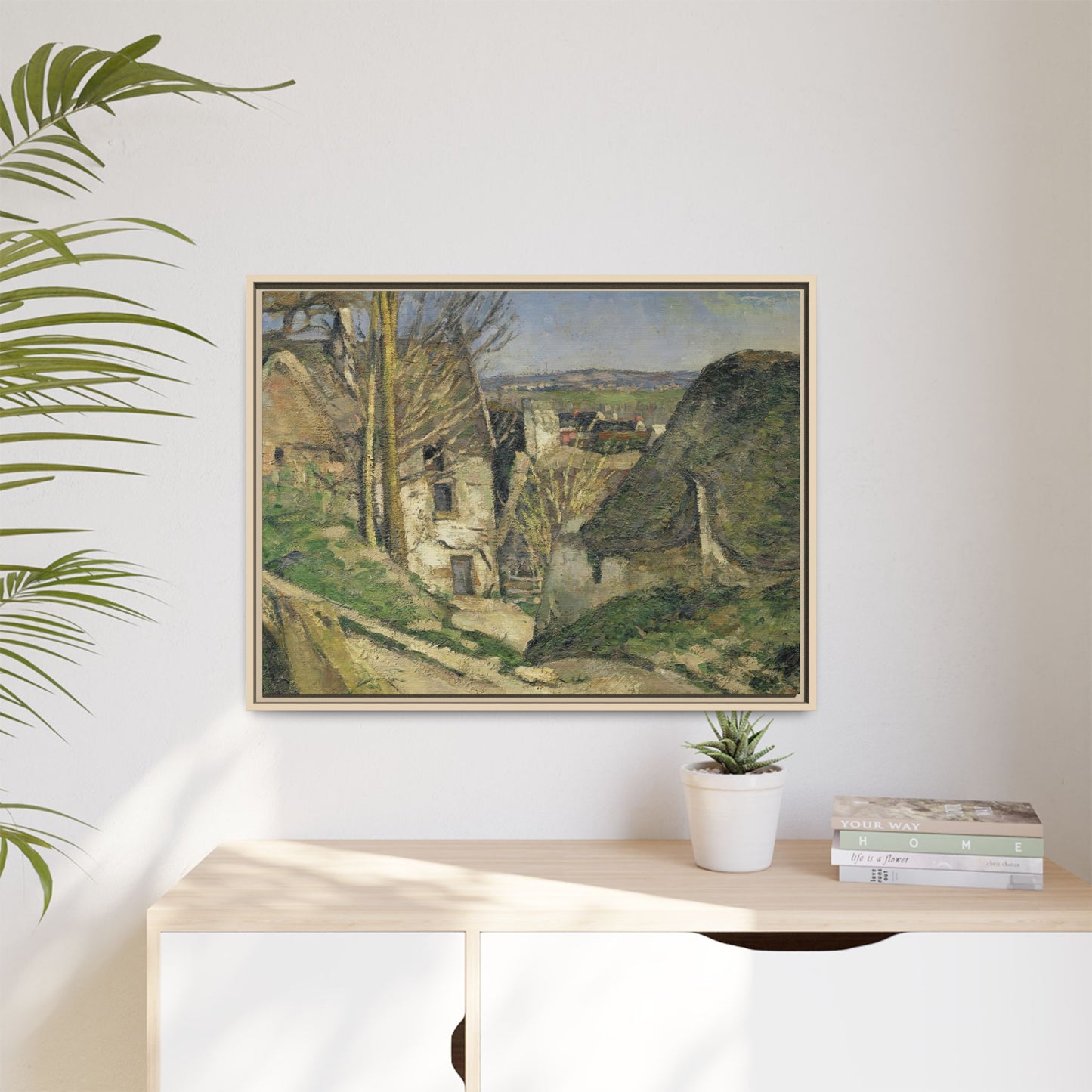 Cézanne, Paul - The House of the Hanged Man, Auvers-sur-Oise (1874) - Matte Canvas, Framed