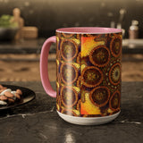 Lion Summer Mandala - Colorful Accent Mugs