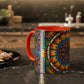 Pacio, Adam - Emerald Arrows Mandala - Colorful Accent Mugs