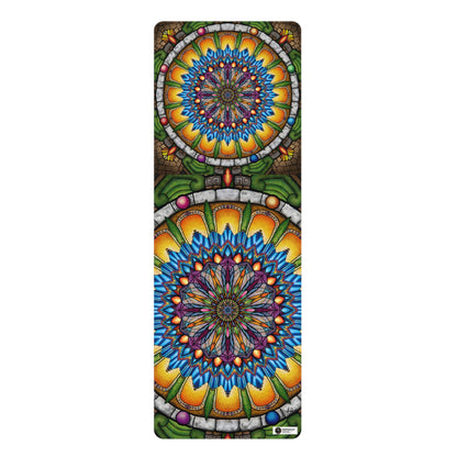 Pacio, Adam - Emerald Arrows Mandala - Rubber Yoga Mat
