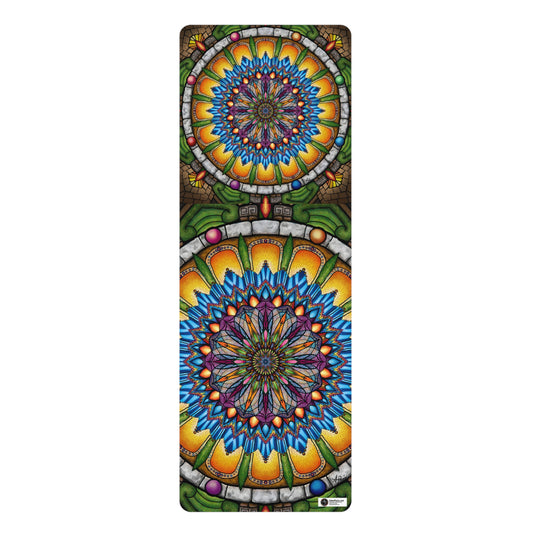 Pacio, Adam - Emerald Arrows Mandala - Rubber Yoga Mat