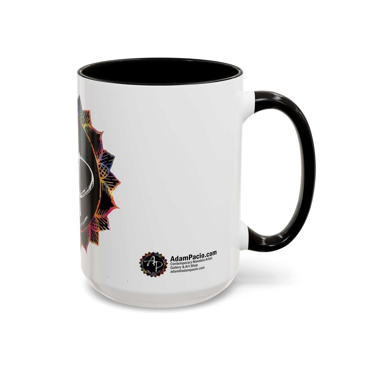 AdamPacio.com - Black Logo - Colorful Accent Mugs