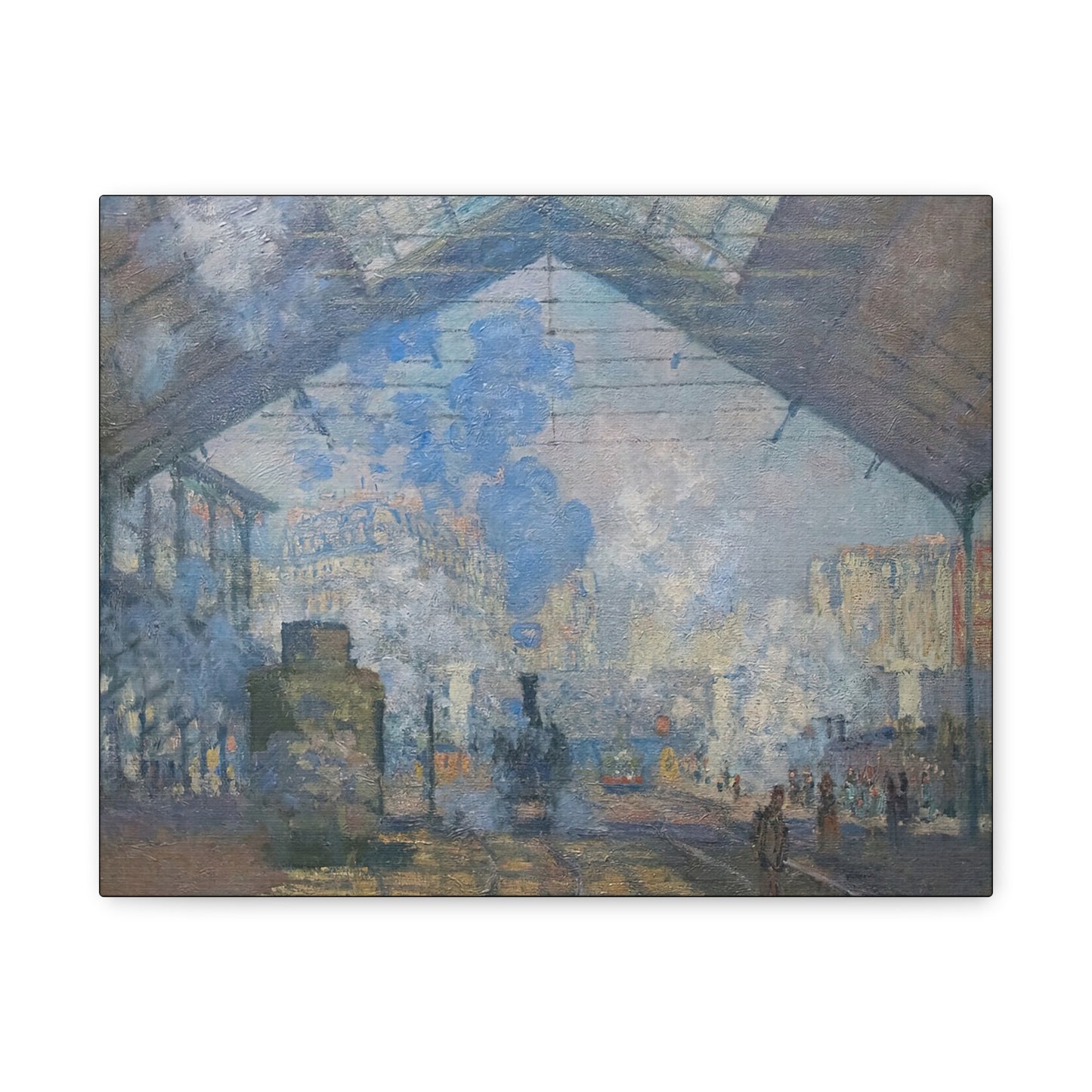 Monet, Claude - Le Gare Saint-Lazare (1877) - Canvas Block, unframed