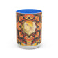 Filiger, Charles - Woman’s Head with Closed Eyes (1893) - Colorful Accent Mugs
