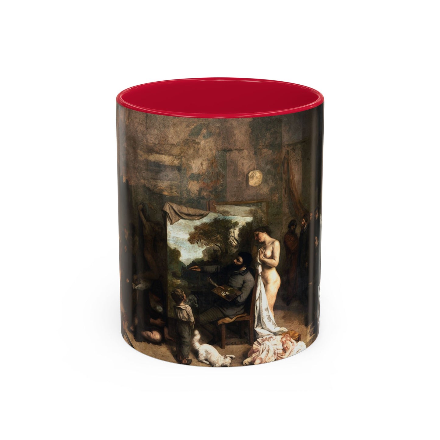 Courbet, Gustave - The Painter’s Studio (1855) - Colorful Accent Mugs