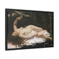 Courbet, Gustave - Woman with a Parrot (1866) - Matte Canvas, Framed