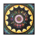 Obsidian Grandmothers Mandala - Framed Canvas