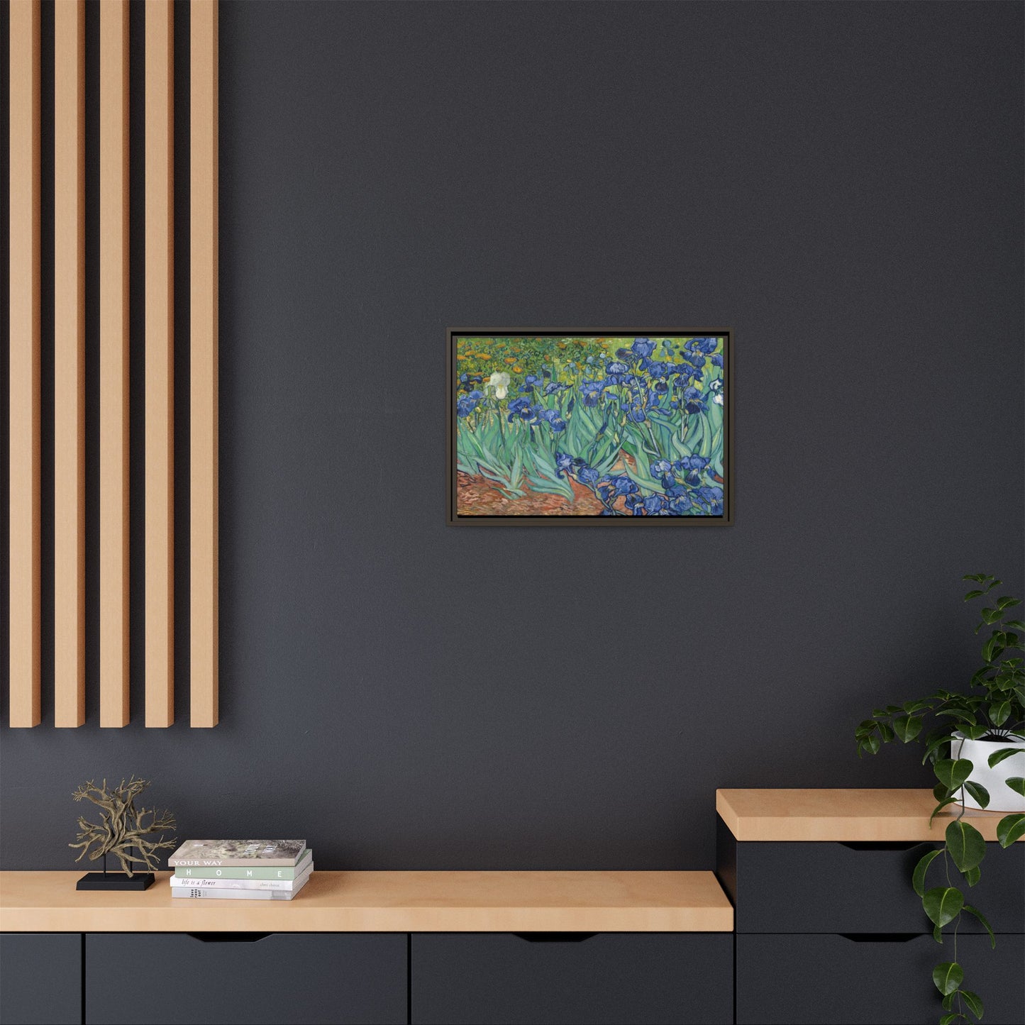 Van Gogh, Vincent - Irises (1889) - Matte Canvas, Framed