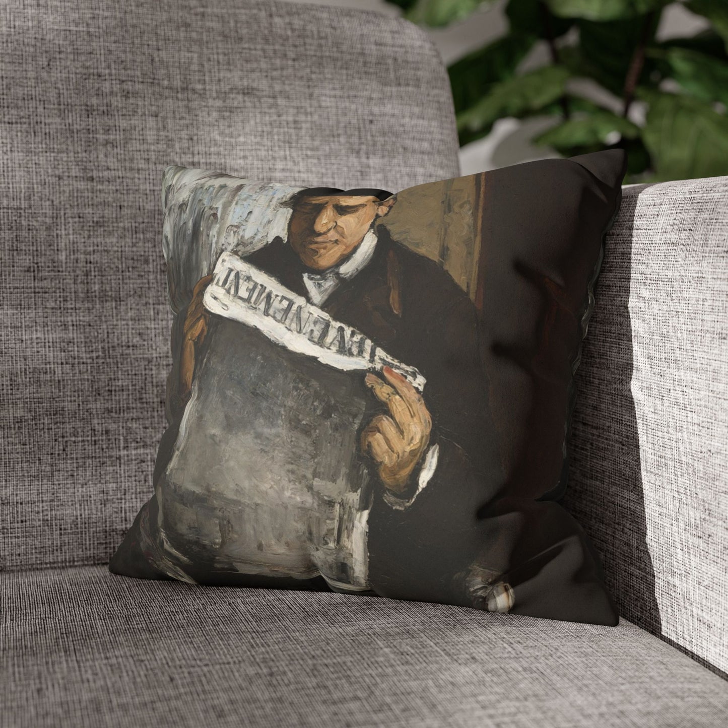 Cézanne, Paul - The Artist’s Father (1866) - Suede Square Pillowcase