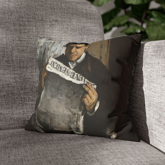 Cézanne, Paul - The Artist’s Father (1866) - Suede Square Pillowcase