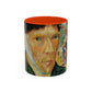 Van Gogh, Vincent - Self Portrait with Bandaged Ear (1889) - Colorful Accent Mugs