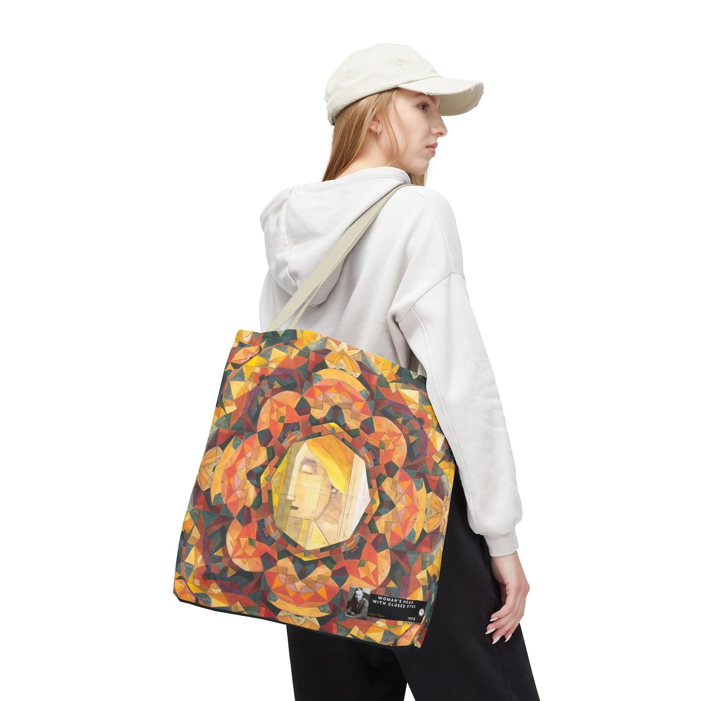 Filiger, Charles - Woman’s Head with Closed Eyes (1893) - Tote Bag
