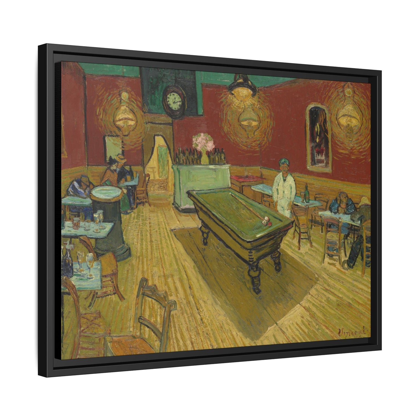 Van Gogh, Vincent - The Night Cafe (1888) - Matte Canvas, Framed
