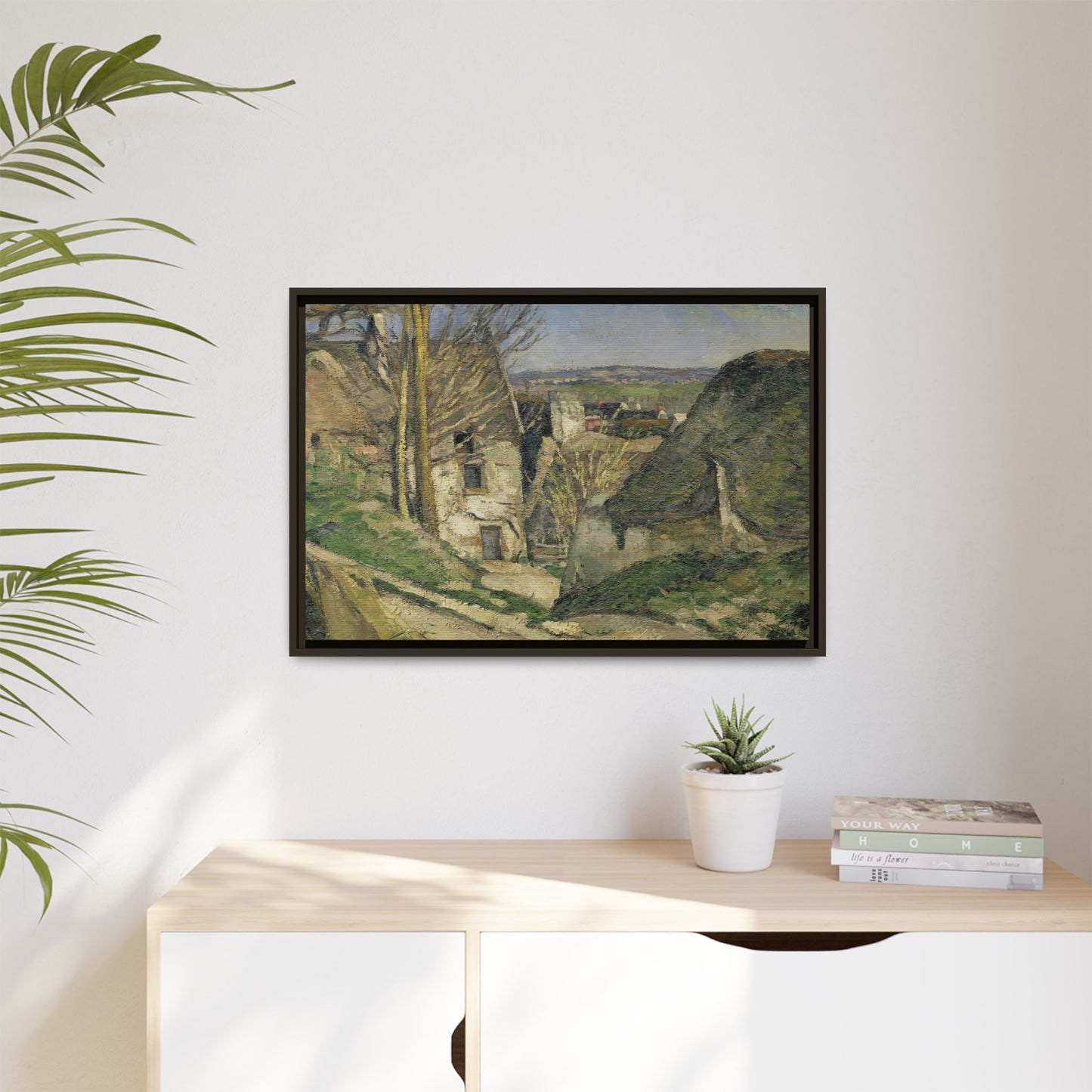 Cézanne, Paul - The House of the Hanged Man, Auvers-sur-Oise (1874) - Matte Canvas, Framed