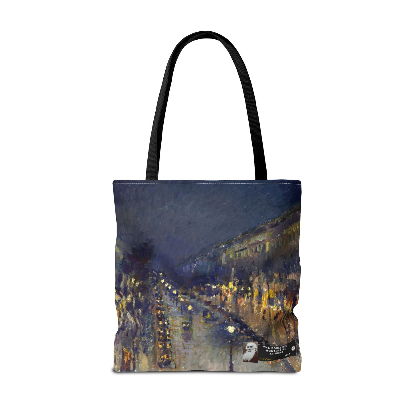Pissarro, Camille - The Boulevard Montmartre At Night (1897) - Tote Bag
