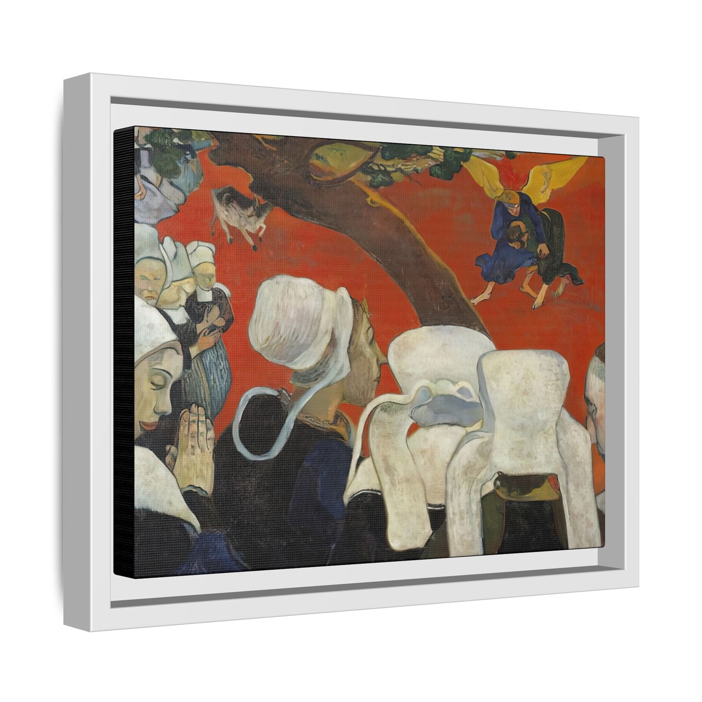 Gauguin, Paul - Vision of the Sermon (Jacob Wrestling with the Angel) (1888) - Matte Canvas, Framed