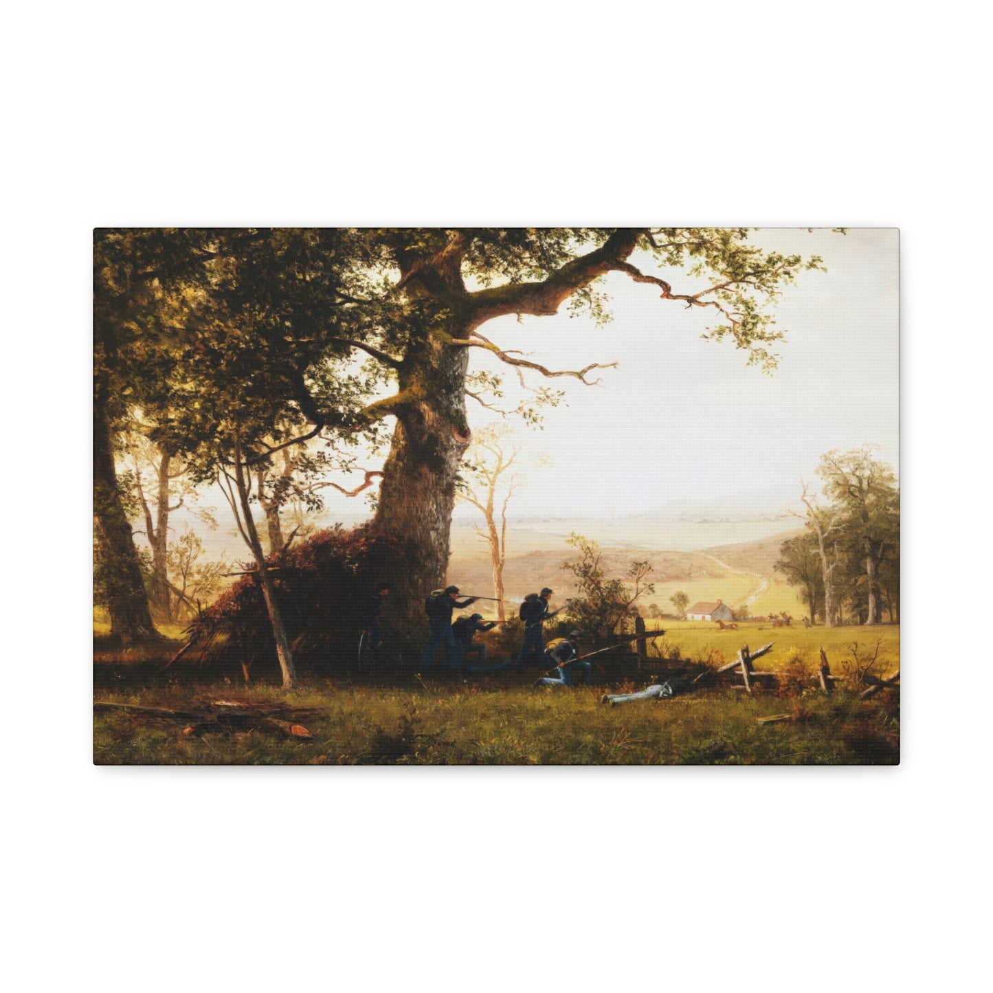 Bierstadt, Albert -  Guerrilla Warfare (1861) - Canvas Block, unframed