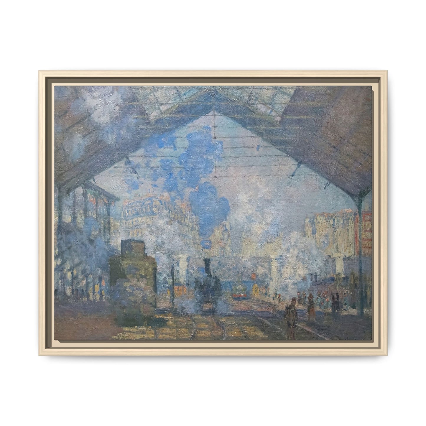 Monet, Claude - Le Gare Saint-Lazare (1877) - Matte Canvas, Framed