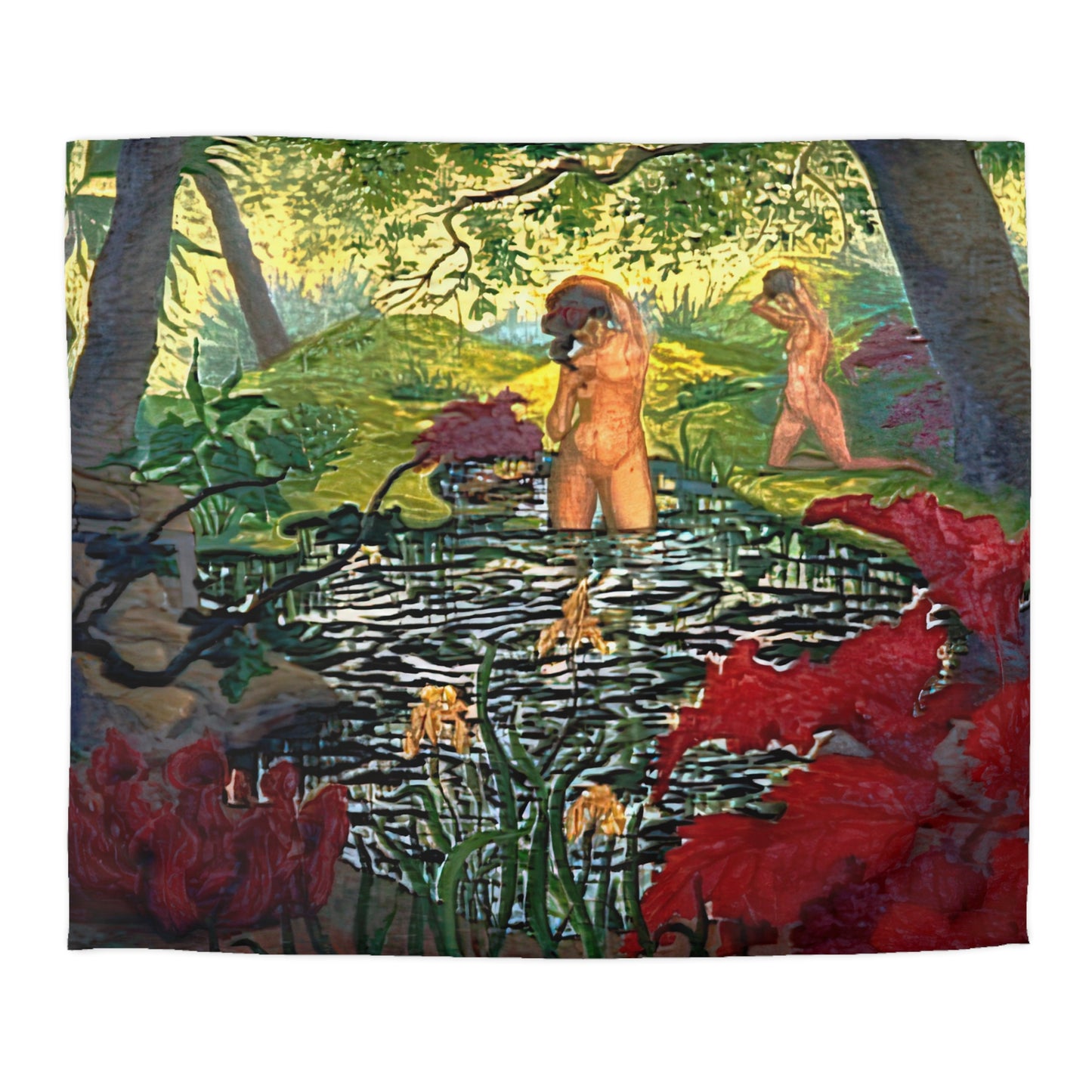 Ranson, Paul - The Lotus Bather (1906) - Microfiber Duvet Cover