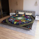 Mystic Jewel Mandala - Microfiber Duvet Cover