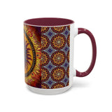 Solar Disc Mandala - Colorful Accent Mugs