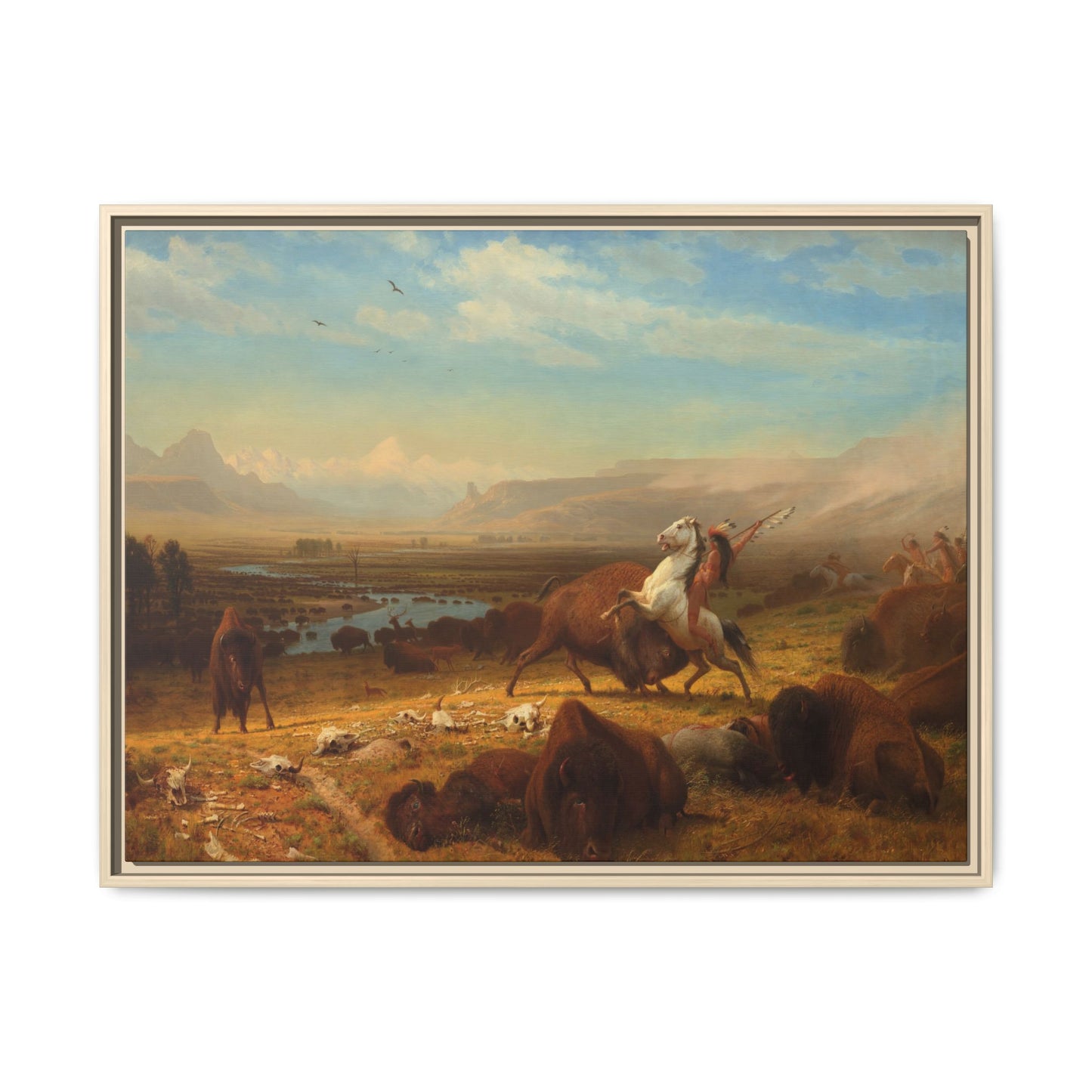 Bierstadt, Albert - The Last of the Buffalo  (1888) - Matte Canvas, Framed
