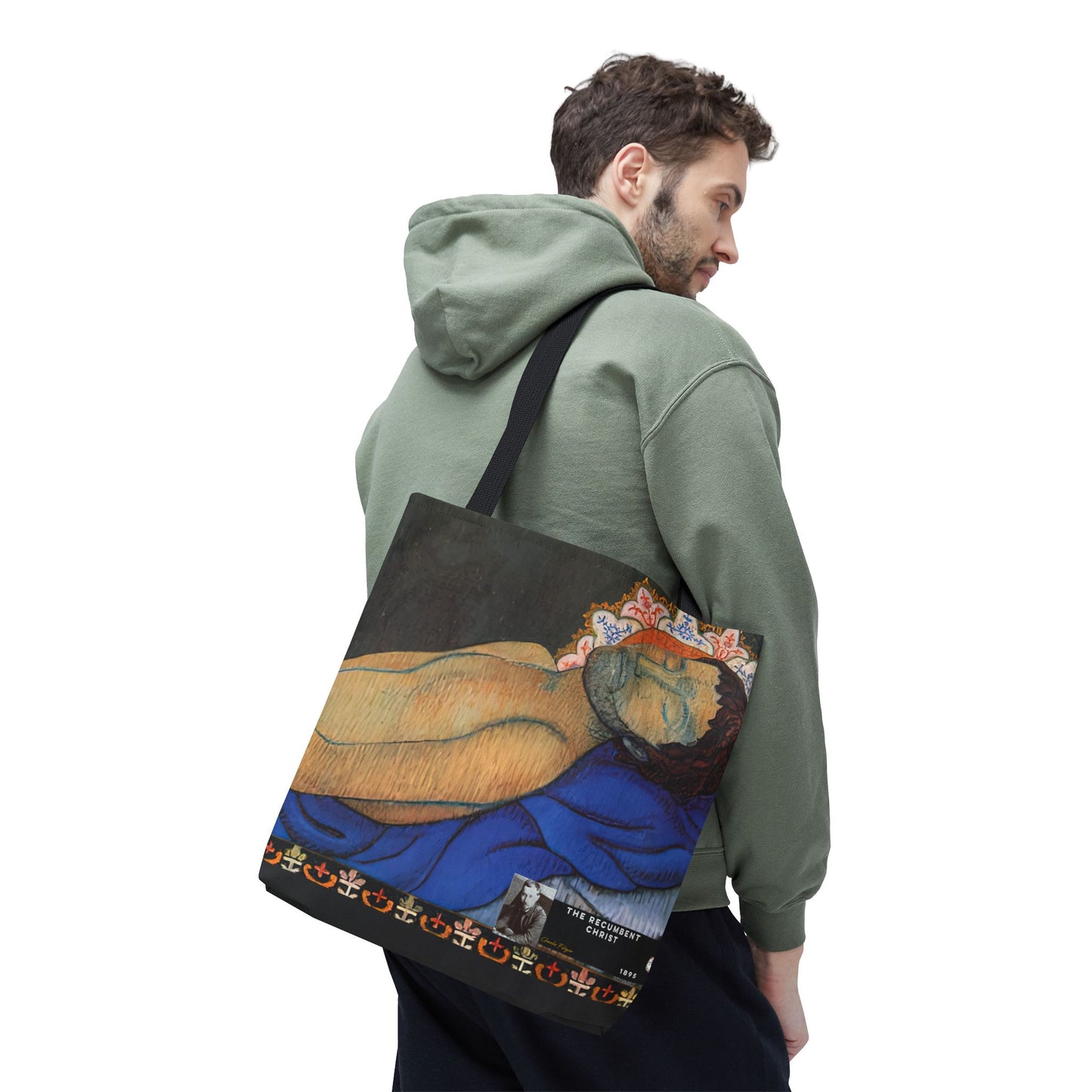 Filiger, Charles - The Recumbent Christ (1895) - Tote Bag