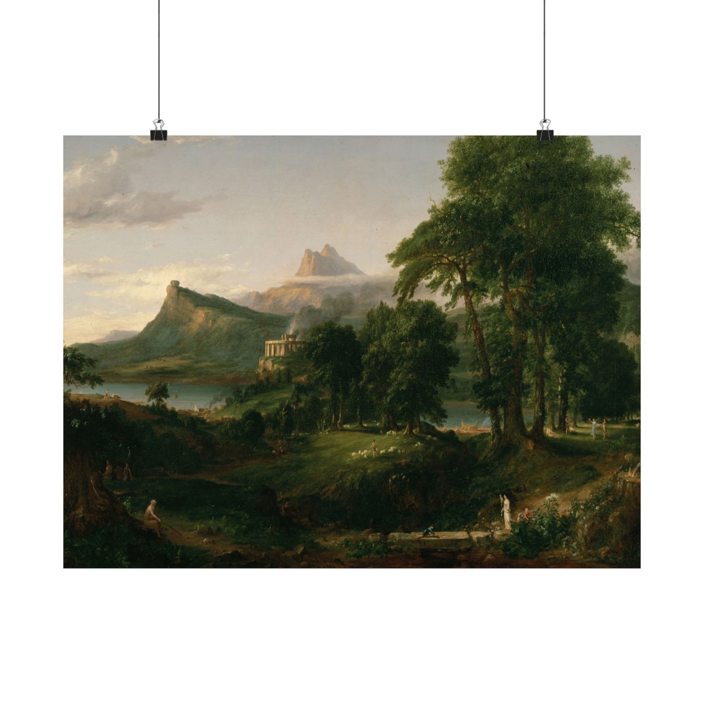 Cole, Thomas - The Course of Empire: The Arcadian or Pastoral State (1836) - Satin Posters