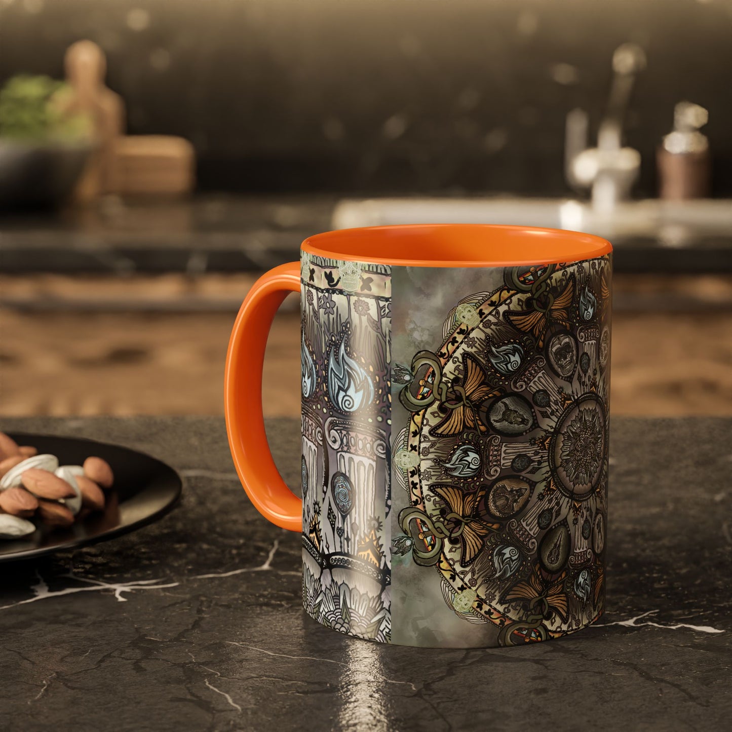 Pacio, Adam - Memento Mori Mandala - Colorful Accent Mugs