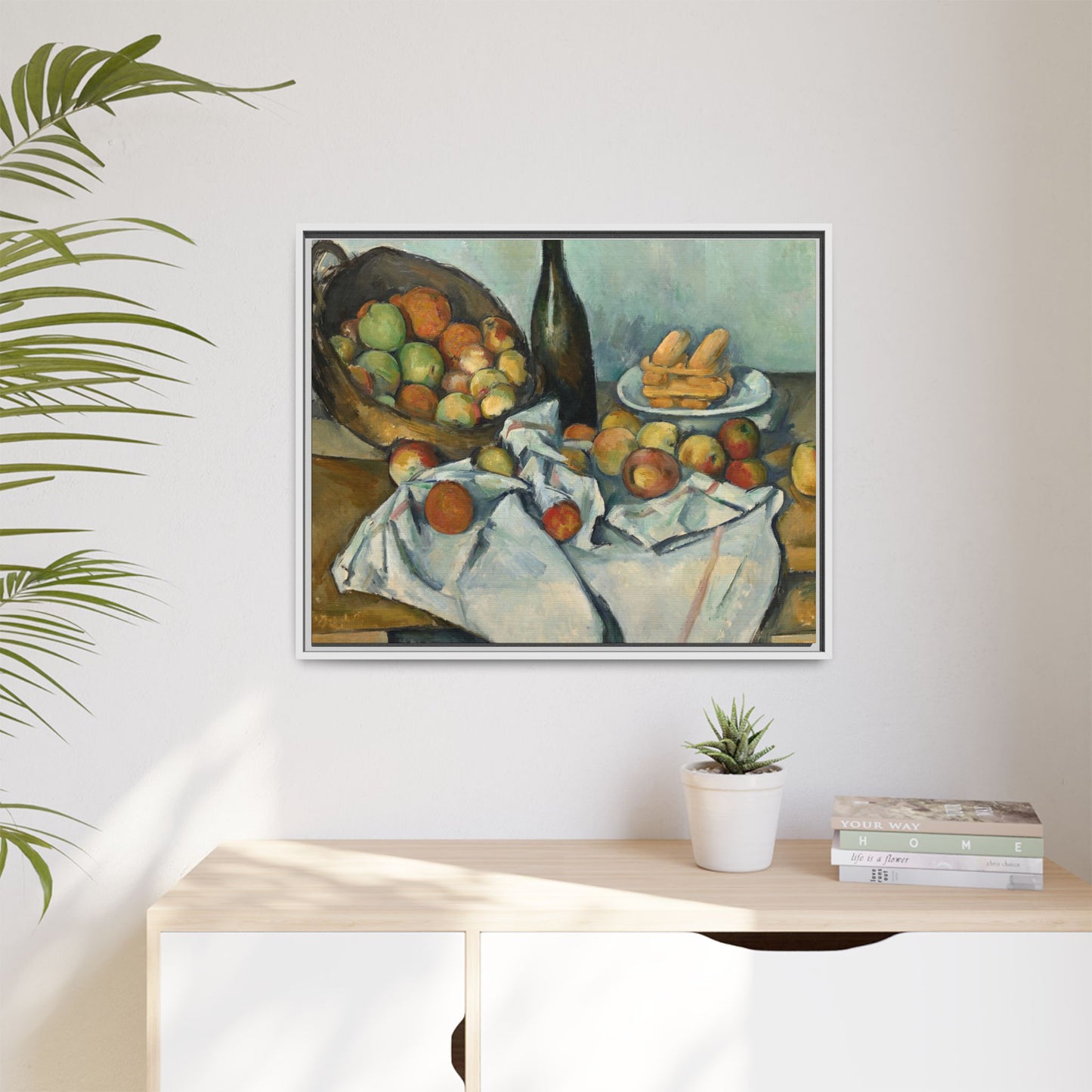 Cézanne, Paul - Basket of Apples (1893) - Matte Canvas, Framed
