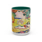 Matisse, Henri - The Joy of Life (1905) - Colorful Accent Mugs
