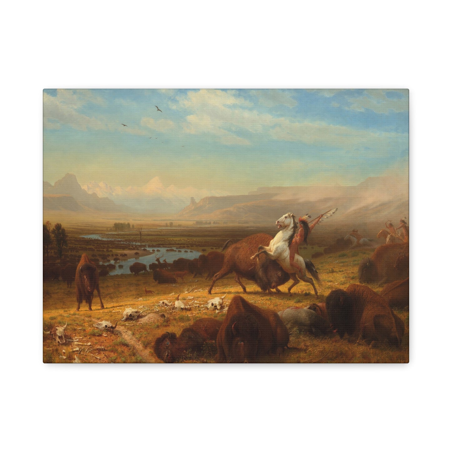 Bierstadt, Albert - The Last of the Buffalo  (1888) - Canvas Block, unframed
