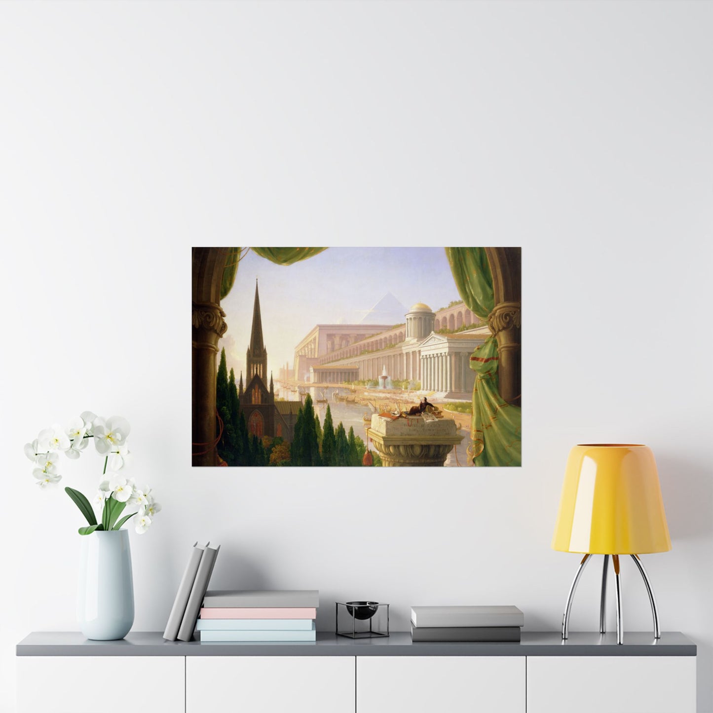 Cole. Thomas - The Architect’s Dream (1840) - Satin Posters
