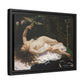 Courbet, Gustave - Woman with a Parrot (1866) - Matte Canvas, Framed
