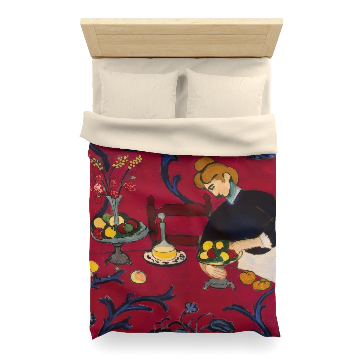 Matisse, Henri - The Dessert Harmony in Red (1908) - Microfiber Duvet Cover