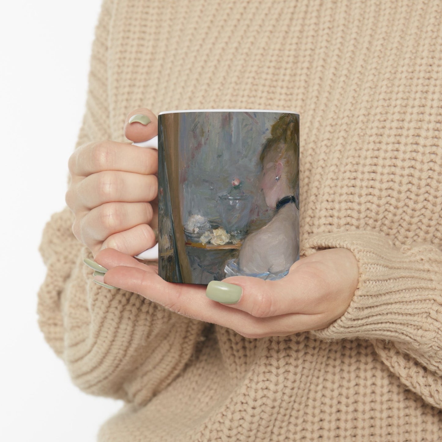 Morisot, Berthe - Woman at Her Toilette (1880) - Ceramic Mug